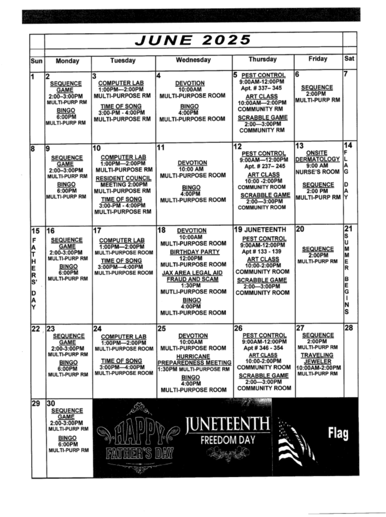 Pablo Hamlet Calendar