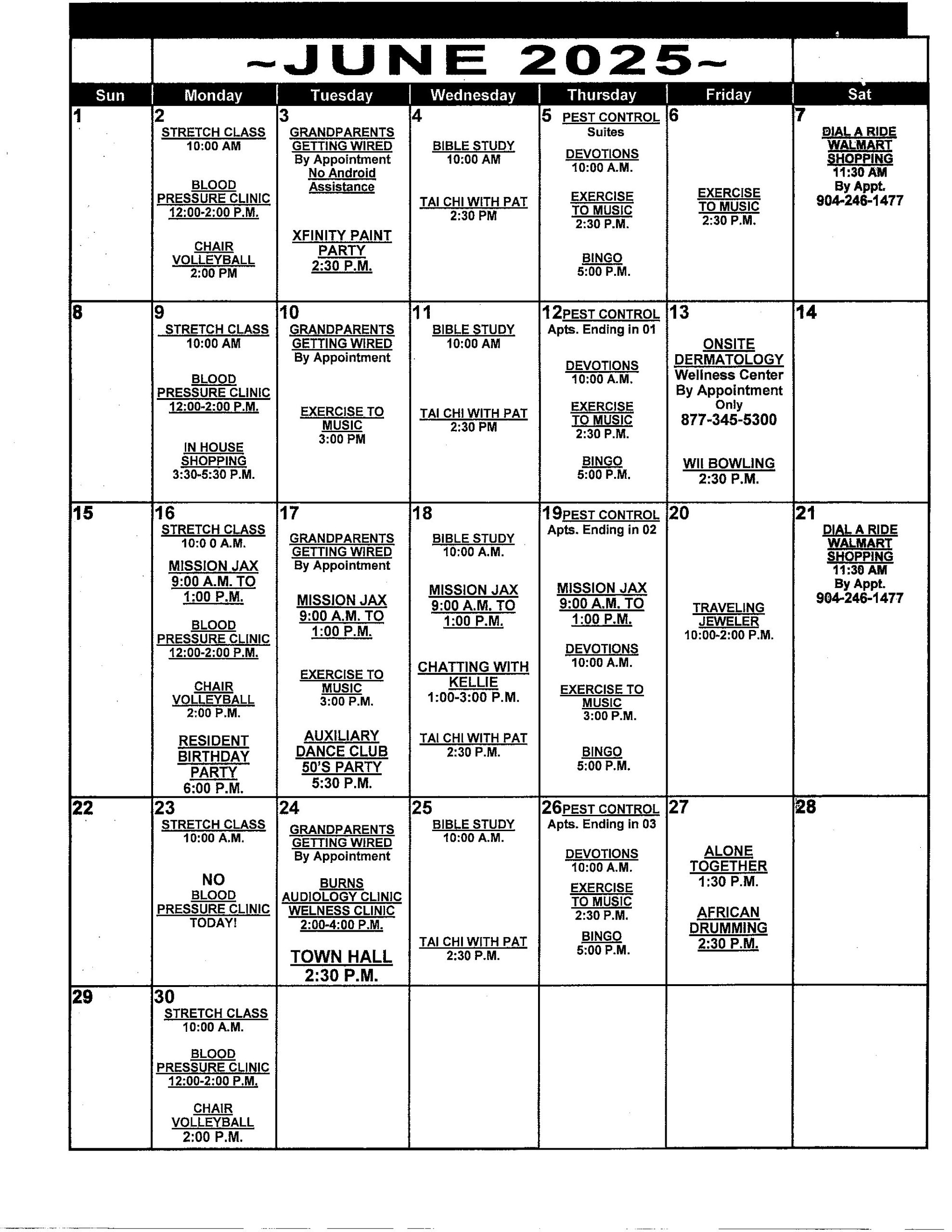 Pablo Hamlet Calendar