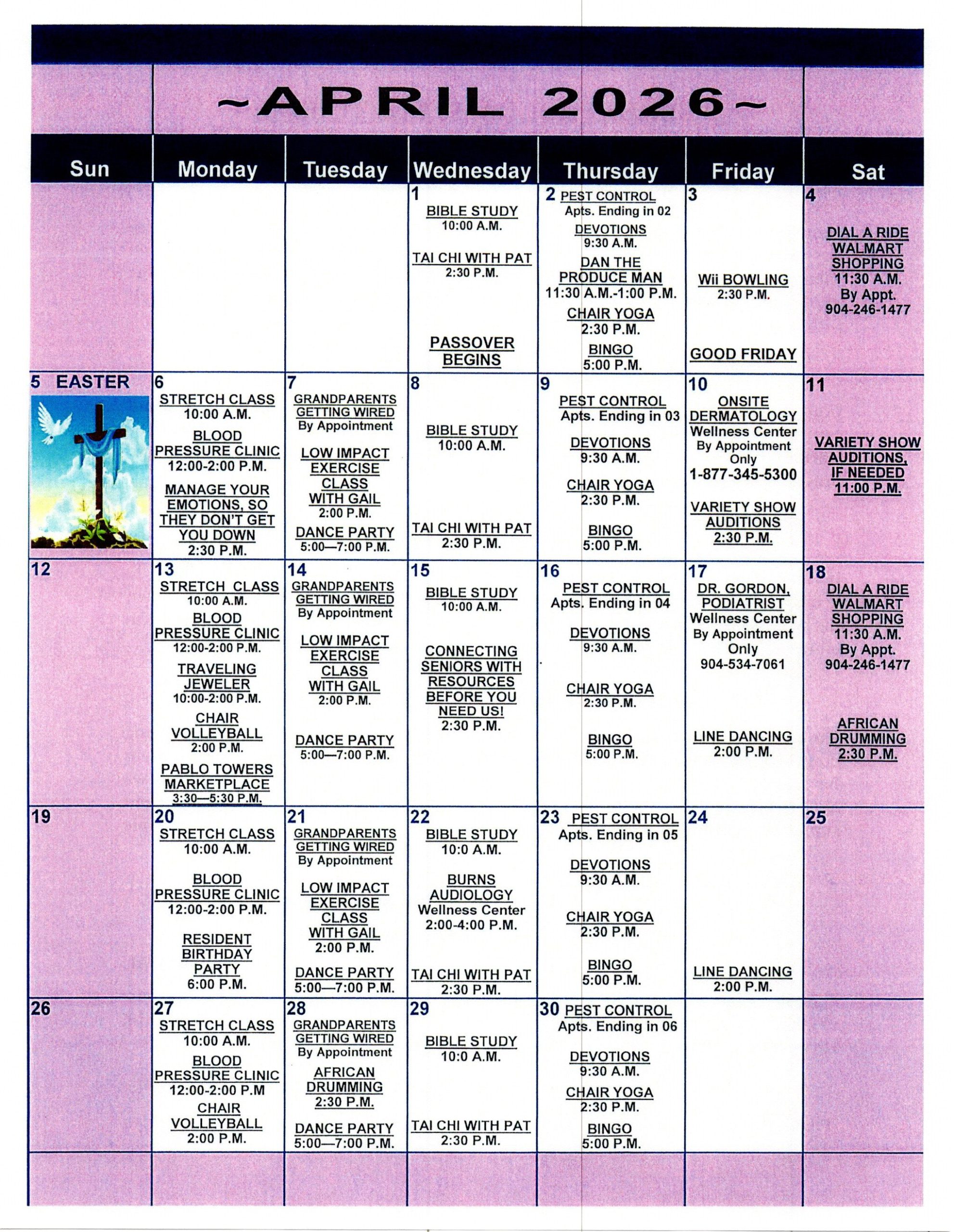 Pablo Hamlet Calendar