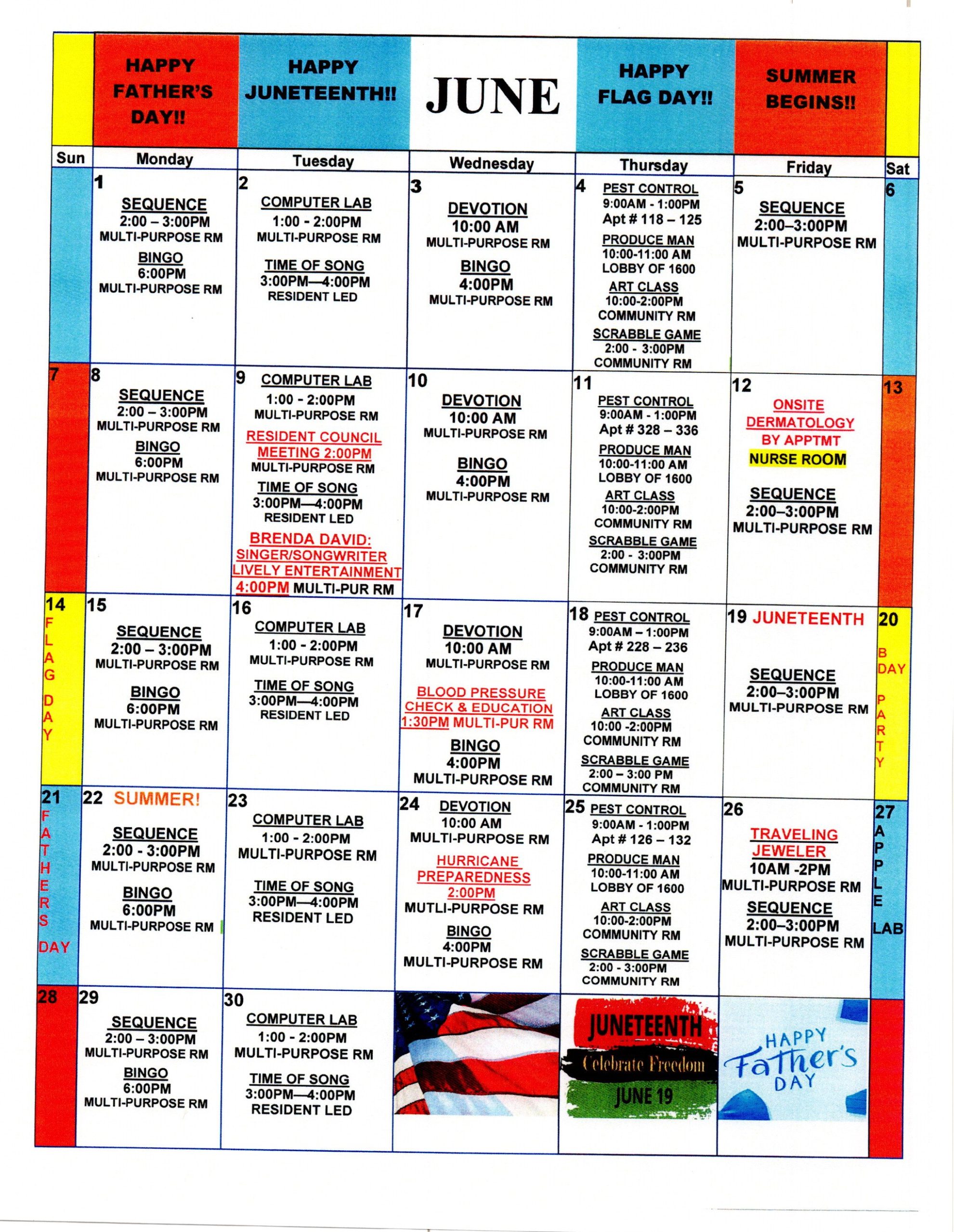 Pablo Hamlet Calendar