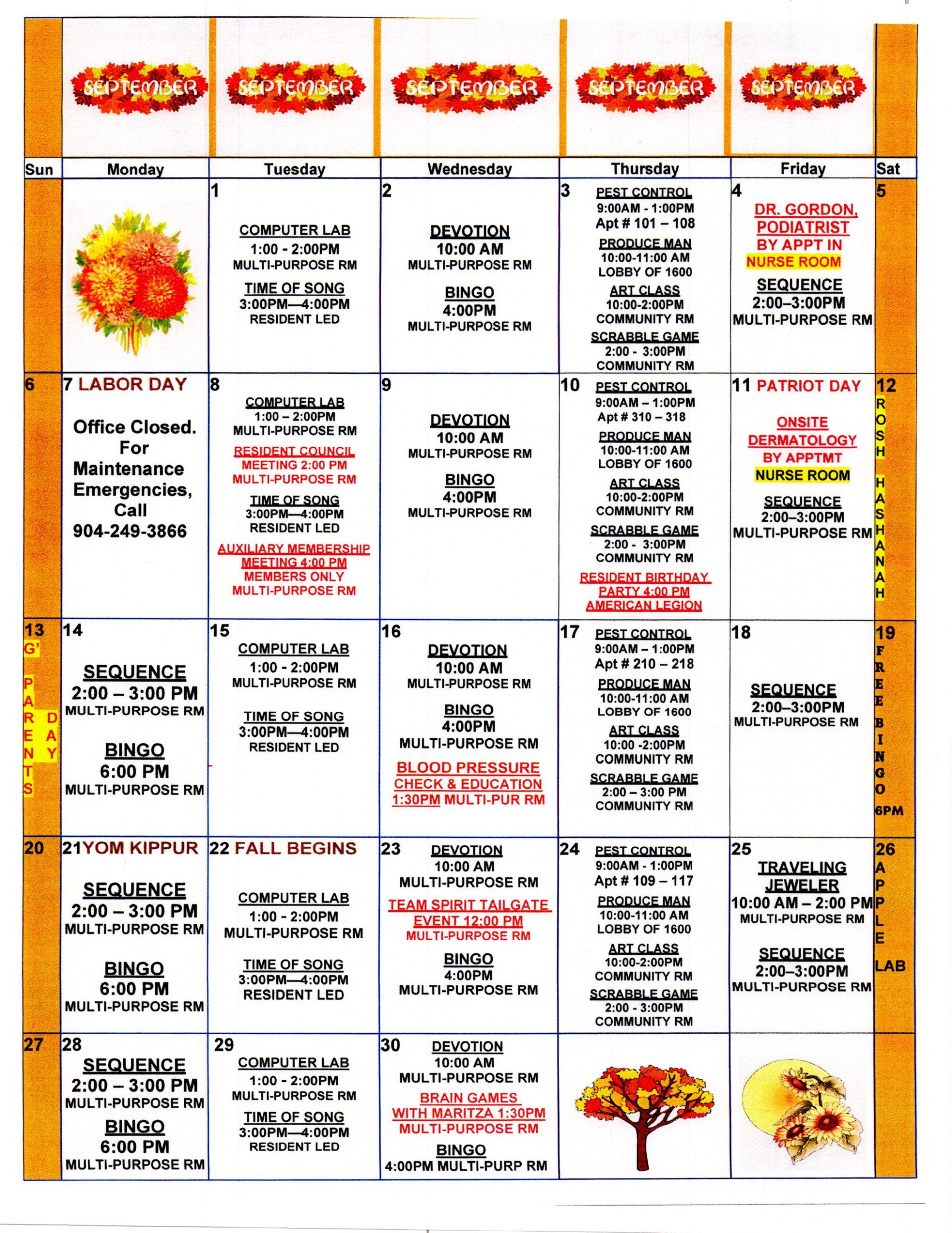 Pablo Hamlet Calendar